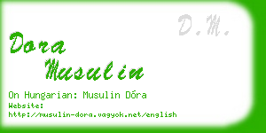 dora musulin business card